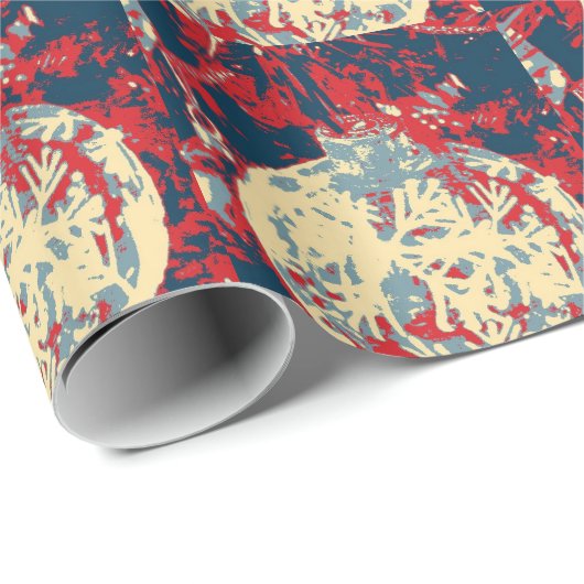 Einzigartige Schneeflocken-Dekorationen Geschenkpapier (Rolleneckpunkt)