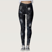 Einzigartige Schneeflocken mit Wintry Leggings (Vorderseite)