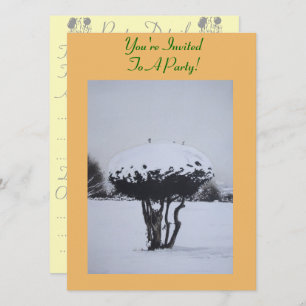 einzigartige Schneeszene Einladung