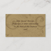 Einzigartige Schokoladen-Strudel-Visitenkarten Visitenkarte (Rückseite)