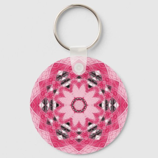 einzigartige schöne Blume Mandala Design Schlüsselanhänger (Vorderseite)