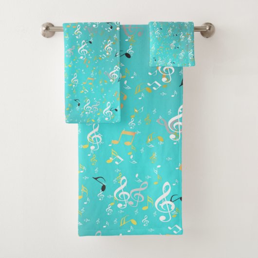 einzigartige, schöne, farbenfrohe, gemalte Muster Badhandtuch Set (Insitu)