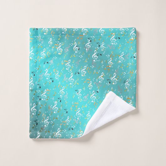 einzigartige, schöne, farbenfrohe, gemalte Muster Badhandtuch Set (Waschlappen)