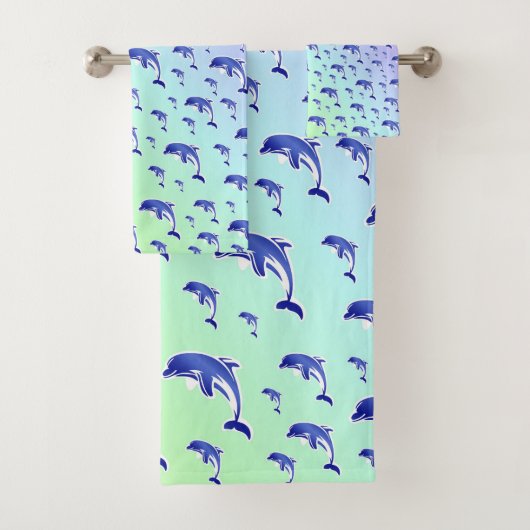 einzigartige, schöne, farbenfrohe, gemalte Muster Badhandtuch Set (Insitu)