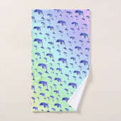 einzigartige, schöne, farbenfrohe, gemalte Muster Badhandtuch Set (Handtuch)