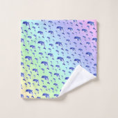 einzigartige, schöne, farbenfrohe, gemalte Muster Badhandtuch Set (Waschlappen)