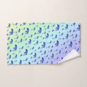 einzigartige, schöne, farbenfrohe, gemalte Muster Badhandtuch Set (Handtuch)