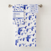 einzigartige, schöne, farbenfrohe, gemalte Muster Badhandtuch Set (Insitu)