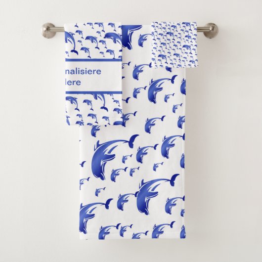 einzigartige, schöne, farbenfrohe, gemalte Muster Badhandtuch Set (Insitu)