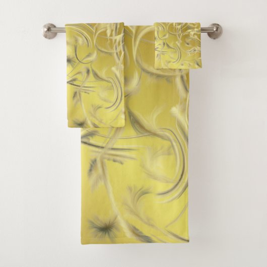 einzigartige, schöne, farbenfrohe, gemalte Muster Badhandtuch Set (Insitu)