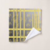 einzigartige, schöne, farbenfrohe, gemalte Muster Badhandtuch Set (Waschlappen)