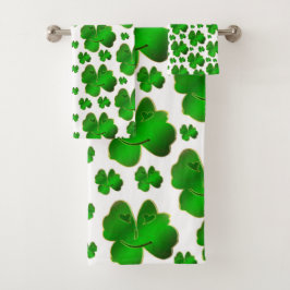 einzigartige, schöne, farbenfrohe, gemalte Muster Badhandtuch Set