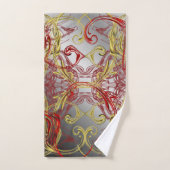 einzigartige, schöne, farbenfrohe, gemalte Muster Badhandtuch Set (Handtuch)