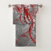 einzigartige, schöne, farbenfrohe, gemalte Muster Badhandtuch Set (Insitu)