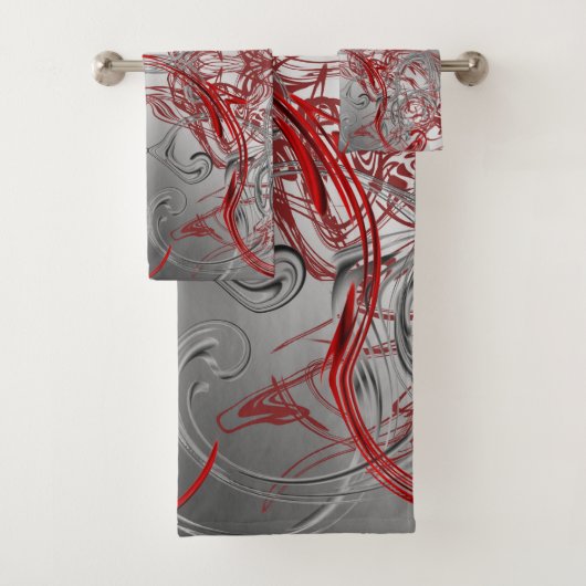 einzigartige, schöne, farbenfrohe, gemalte Muster Badhandtuch Set (Insitu)