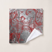 einzigartige, schöne, farbenfrohe, gemalte Muster Badhandtuch Set (Waschlappen)