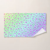 einzigartige, schöne, farbenfrohe, gemalte Muster Badhandtuch Set (Handtuch)