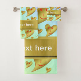 einzigartige, schöne, farbenfrohe, gemalte Muster Badhandtuch Set