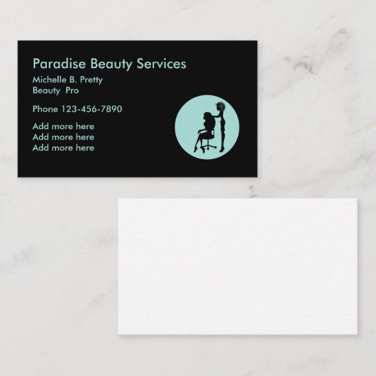 Einzigartige Schönheit Businesscards Visitenkarte (Vorne/Hinten)