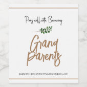 Einzigartige Schwangerschafts-Baby-Ankündigung Gro Weinetikett (Einzelnes Label)