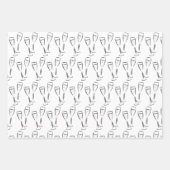 Einzigartige Schwarz-Weiß-Bridal | POLTERABEND Geschenkpapier Set (Vorderseite 3)