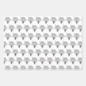 Einzigartige Schwarz-Weiß-Bridal | POLTERABEND Geschenkpapier Set (Vorderseite 2)