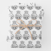 Einzigartige Schwarz-Weiß-Bridal | POLTERABEND Geschenkpapier Set (Beispiel)