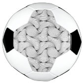 Einzigartige Schwarz-Weiß-Interwoven-Linien Fußball (Gedreht)