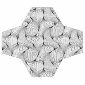 Einzigartige Schwarz-Weiß-Interwoven-Linien Fußball (Flach)