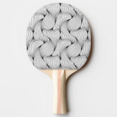 Einzigartige Schwarz-Weiß-Interwoven-Linien Tischtennis Schläger (Rückseite)