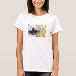 Einzigartige Schwarz-Weiß-Katze T-Shirt