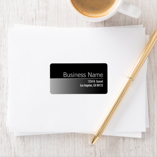 Einzigartige Schwarz-Weiß-Rücksendeadresse Adressaufkleber (Insitu)