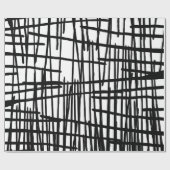 Einzigartige Schwarz-weiße handgemalte Geschenkpapier (Flach)