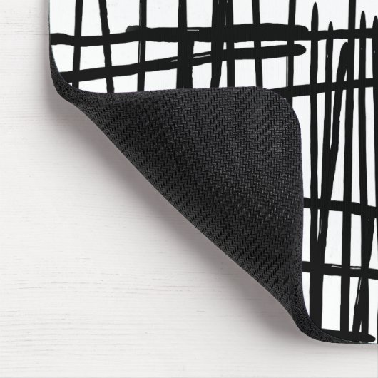 Einzigartige Schwarz-weiße handgemalte Mousepad (Ecke)