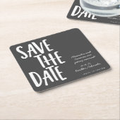 Einzigartige Schwarz-weiße Hochzeit speichern das  Rechteckiger Pappuntersetzer (angewinkelt)