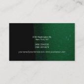 Einzigartige Schwarz-weiße Monogramm-Visitenkarte Visitenkarte (Rückseite)