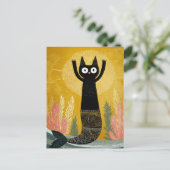 Einzigartige schwarze Kitzymermaid Postkarte (Stehend Vorderseite)