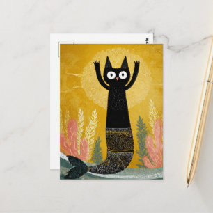 Einzigartige schwarze Kitzymermaid Postkarte