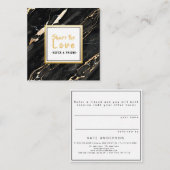 Einzigartige schwarze quadratische visitenkarte (Vorne/Hinten)