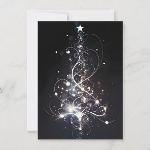 Einzigartige schwarze Weihnachtskarten Feiertagskarte