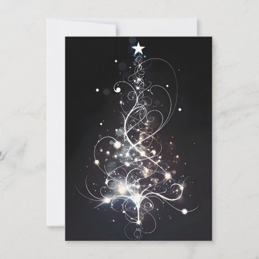 Einzigartige schwarze Weihnachtskarten Feiertagskarte (Vorderseite)