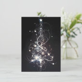 Einzigartige schwarze Weihnachtskarten Feiertagskarte (Stehend Vorderseite)