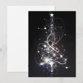 Einzigartige schwarze Weihnachtskarten Feiertagskarte (Vorne/Hinten)