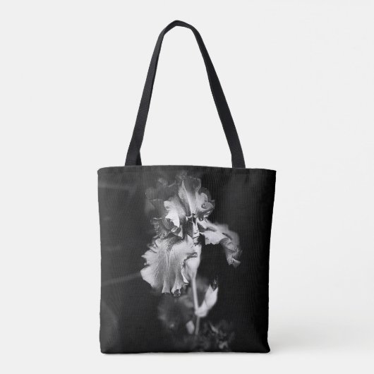 Einzigartige Schwarzweiß-Iris-Tasche Tasche (Rückseite)