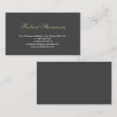 Einzigartige Script Trendy Gray Consultant Busines Visitenkarte (Vorne/Hinten)