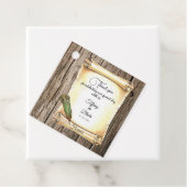 Einzigartige Scroll & Feather Pen Hochzeit Geschenkanhänger (Beispiel)