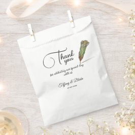 Einzigartige Scroll & Feather Pen Hochzeit Geschenktütchen