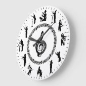 Einzigartige Silhouetten Große Wanduhr (Winkel)