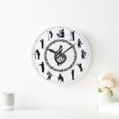 Einzigartige Silhouetten Große Wanduhr (Zuhause)