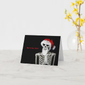 Einzigartige Skeleton Weihnachtskarte Karte (Gelbe Blume)